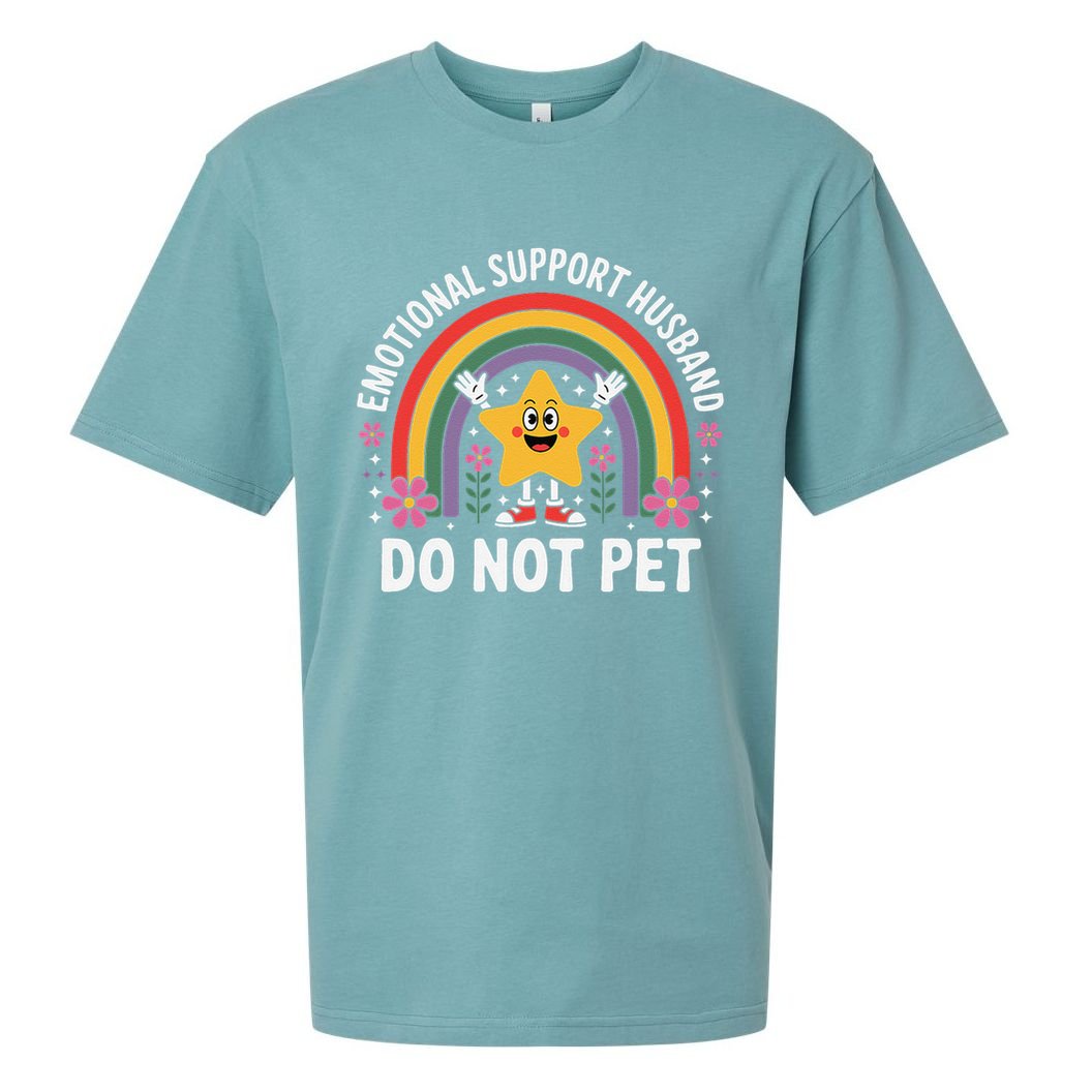 Emotional Support Husband Do Not Pet Sueded Cloud Jersey T-Shirt
