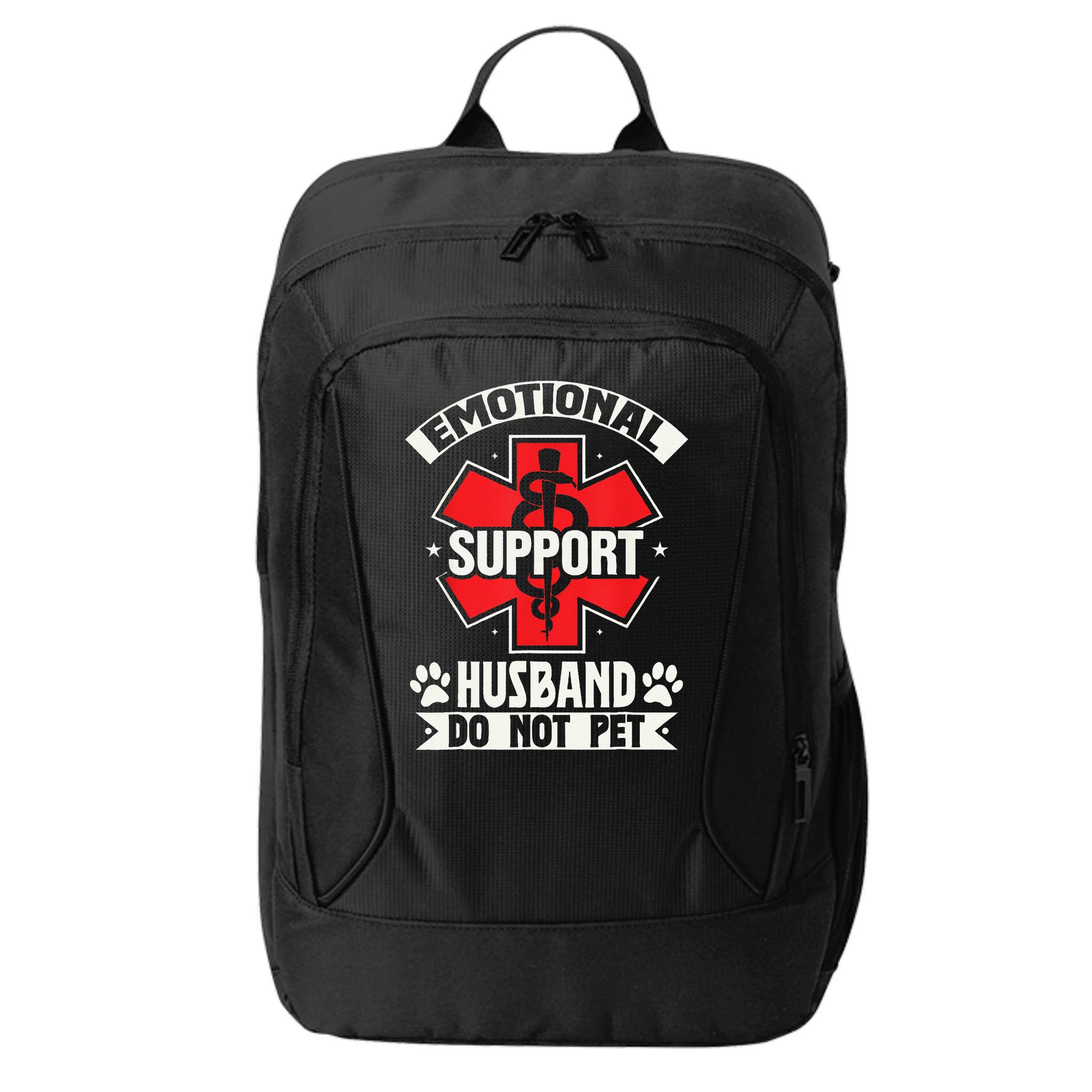 Emotional Support Husband Do Not Pet Meme City Backpack