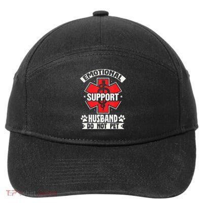 Emotional Support Husband Do Not Pet Meme 7-Panel Snapback Hat