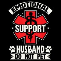 Emotional Support Husband Do Not Pet Meme 7-Panel Snapback Hat