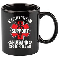 Emotional Support Husband Do Not Pet Meme 11oz C Handle Ceramic Mug