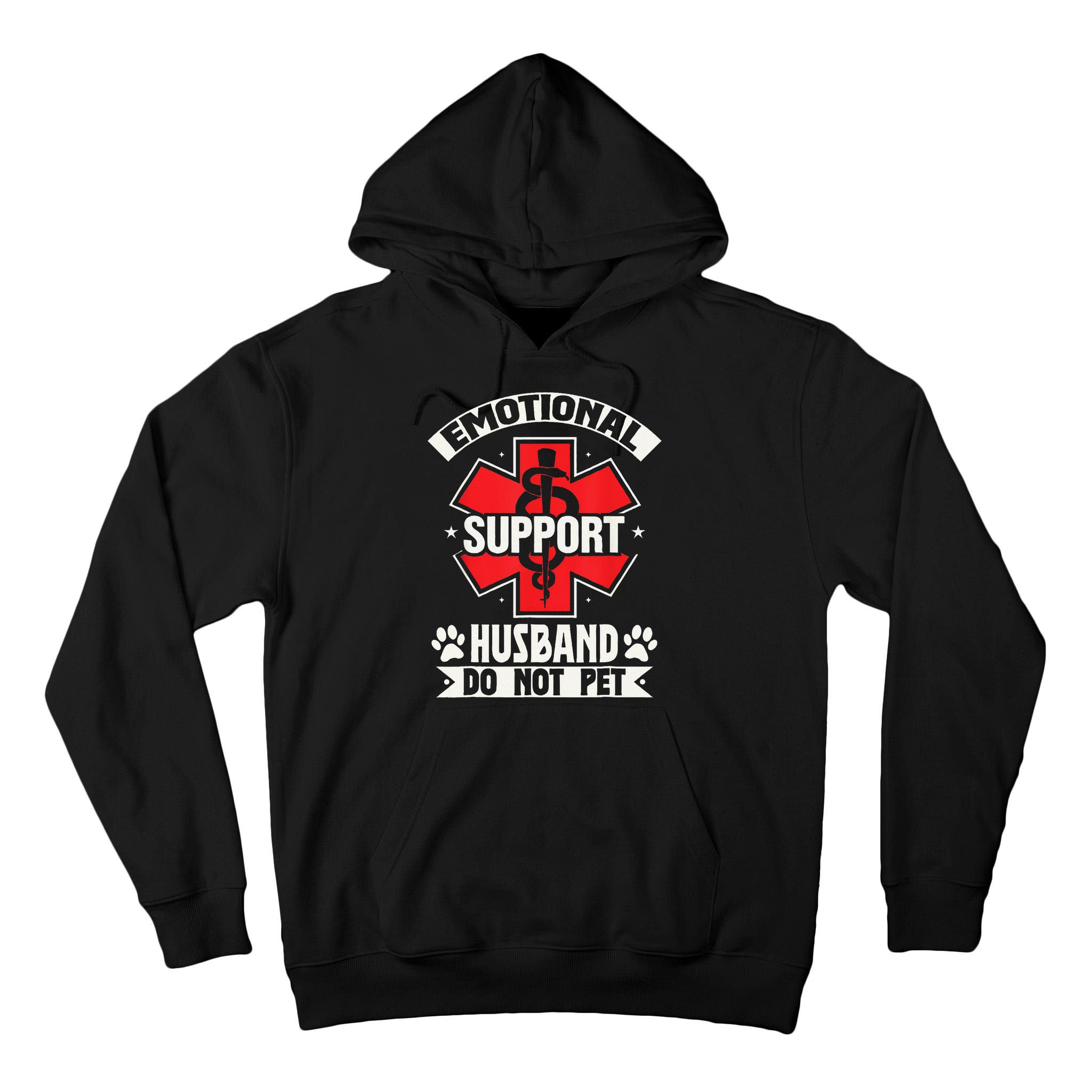 Emotional Support Husband Do Not Pet Meme Tall Hoodie