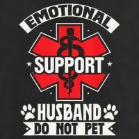 Emotional Support Husband Do Not Pet Meme Microfiber Hand Towel