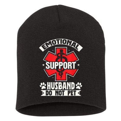 Emotional Support Husband Do Not Pet Meme Short Acrylic Beanie