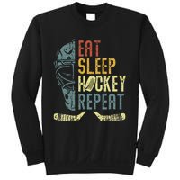 Eat Sleep Hockey Repeat  Ice Hockey Retro Vintage Sweatshirt