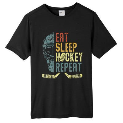 Eat Sleep Hockey Repeat  Ice Hockey Retro Vintage Tall Fusion ChromaSoft Performance T-Shirt