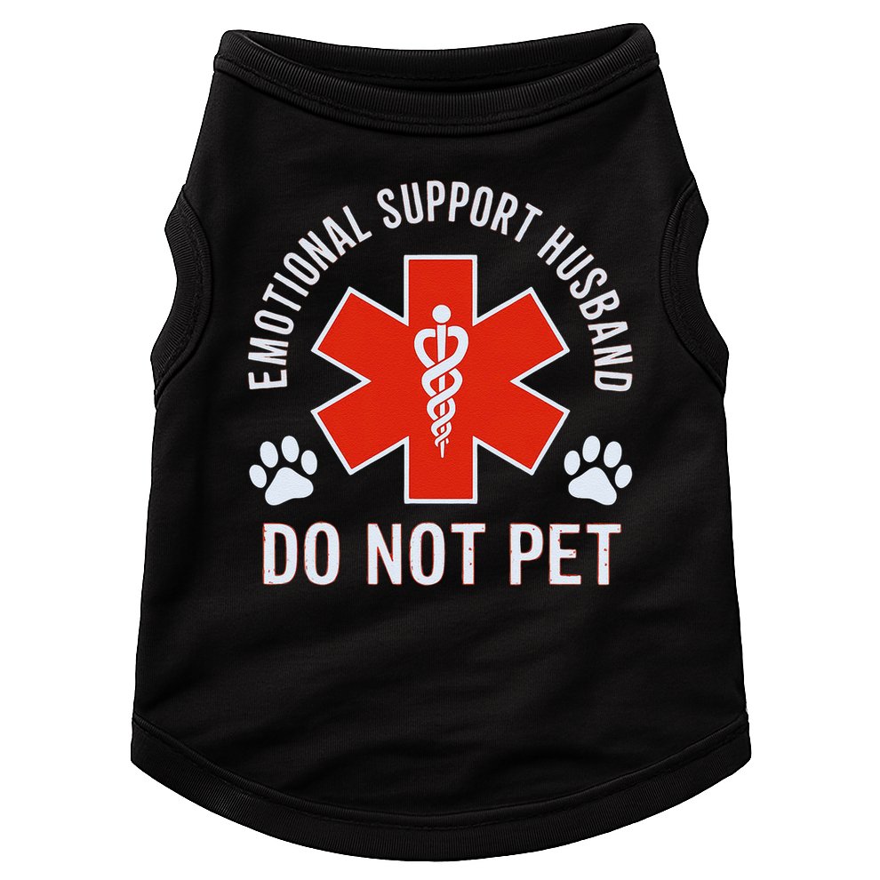 Emotional Support Husband Do Not Pet Doggie Tank