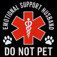 Emotional Support Husband Do Not Pet 7-Panel Snapback Hat