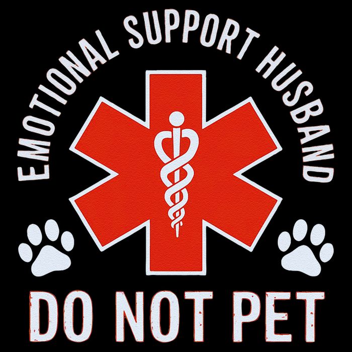 Emotional Support Husband Do Not Pet 7-Panel Snapback Hat