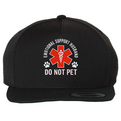 Emotional Support Husband Do Not Pet Wool Snapback Cap
