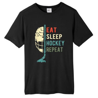 Eat Sleep Hockey Repeat Hockey Funny Ice Hockey Tall Fusion ChromaSoft Performance T-Shirt