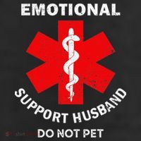 Emotional Support Husband Do Not Pet Cool Comfort Performance Bucket Hat