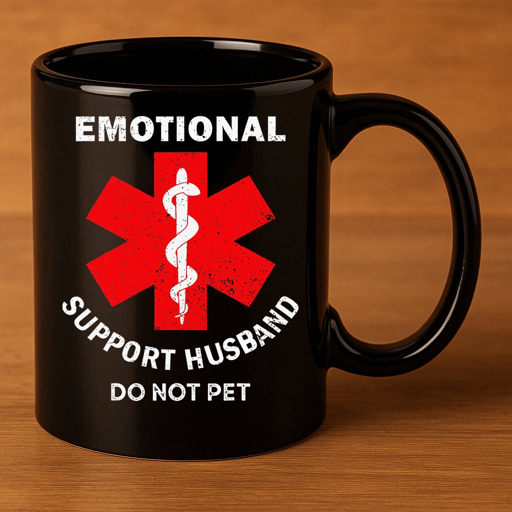 Emotional Support Husband Do Not Pet 11oz C Handle Ceramic Mug