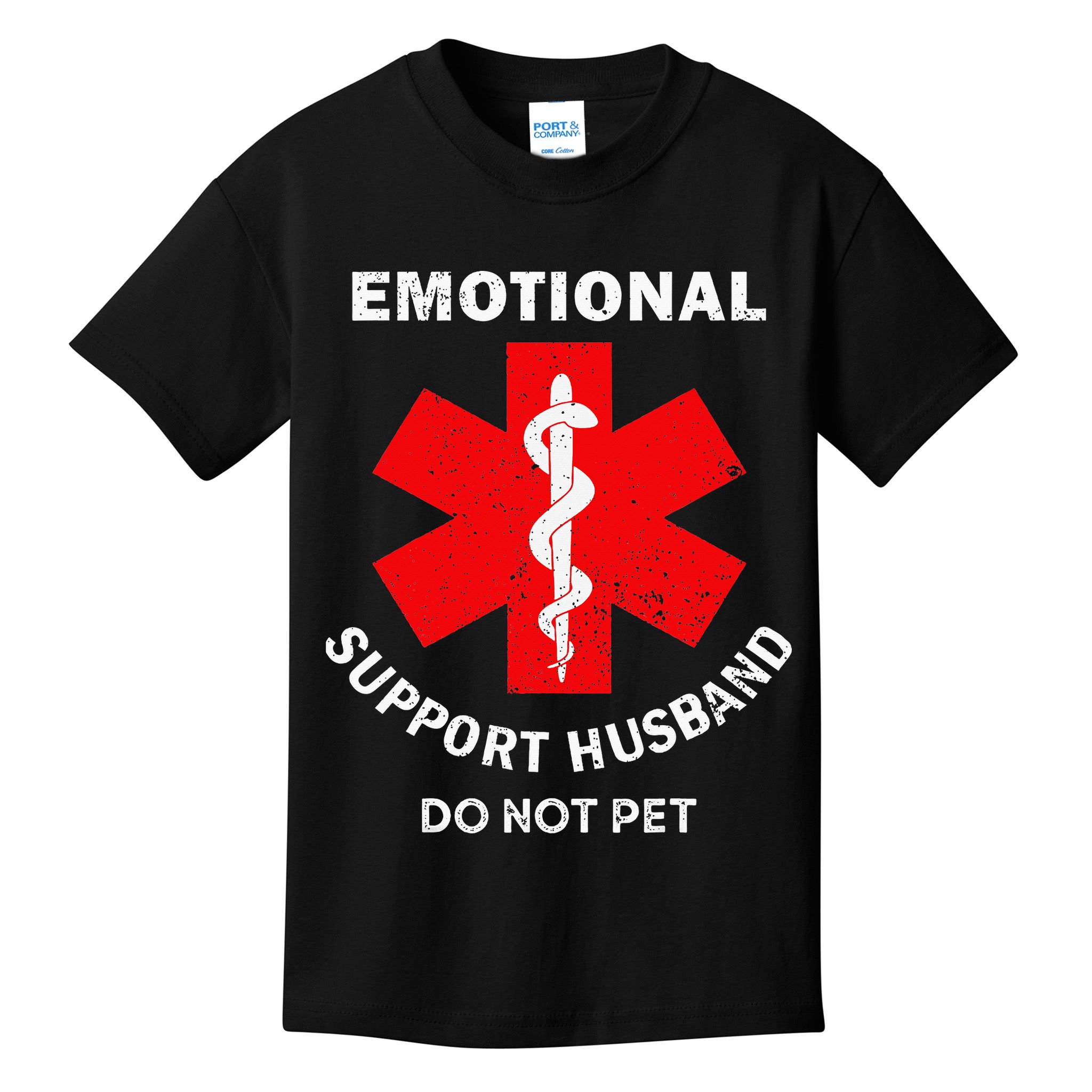 Emotional Support Husband Do Not Pet Kids T-Shirt