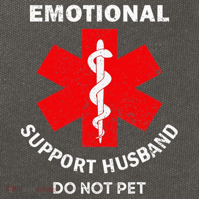Emotional Support Husband Do Not Pet Cotton Canvas Backpack