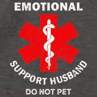Emotional Support Husband Do Not Pet Vector Backpack
