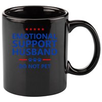 Emotional Support Husband Do Not Pet - Funny Husband 11oz C Handle Ceramic Mug