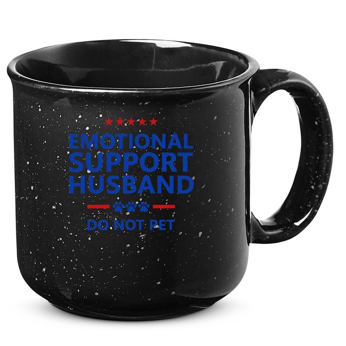 Emotional Support Husband Do Not Pet - Funny Husband 15oz Campfire Ceramic Mug