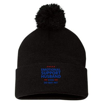 Emotional Support Husband Do Not Pet - Funny Husband Pom Pom 12in Knit Beanie