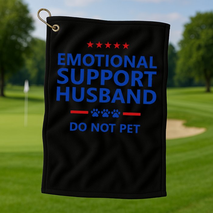 Emotional Support Husband Do Not Pet - Funny Husband Golf Towel