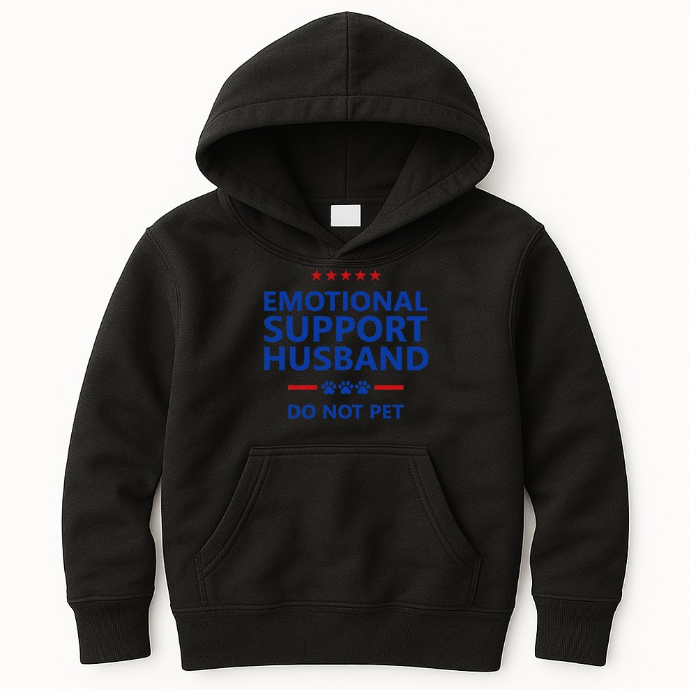 Emotional Support Husband Do Not Pet - Funny Husband Kids Hoodie