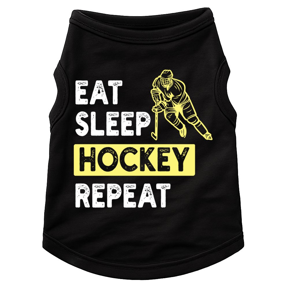 Eat Sleep Hockey Repeat Tee Gift Kids Hockey Lovers Gift Doggie Tank