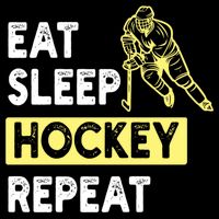 Eat Sleep Hockey Repeat Tee Gift Kids Hockey Lovers Gift Doggie Tank