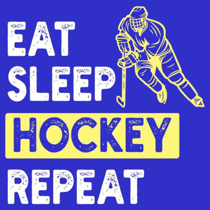 Eat Sleep Hockey Repeat Tee Gift Kids Hockey Lovers Gift Button