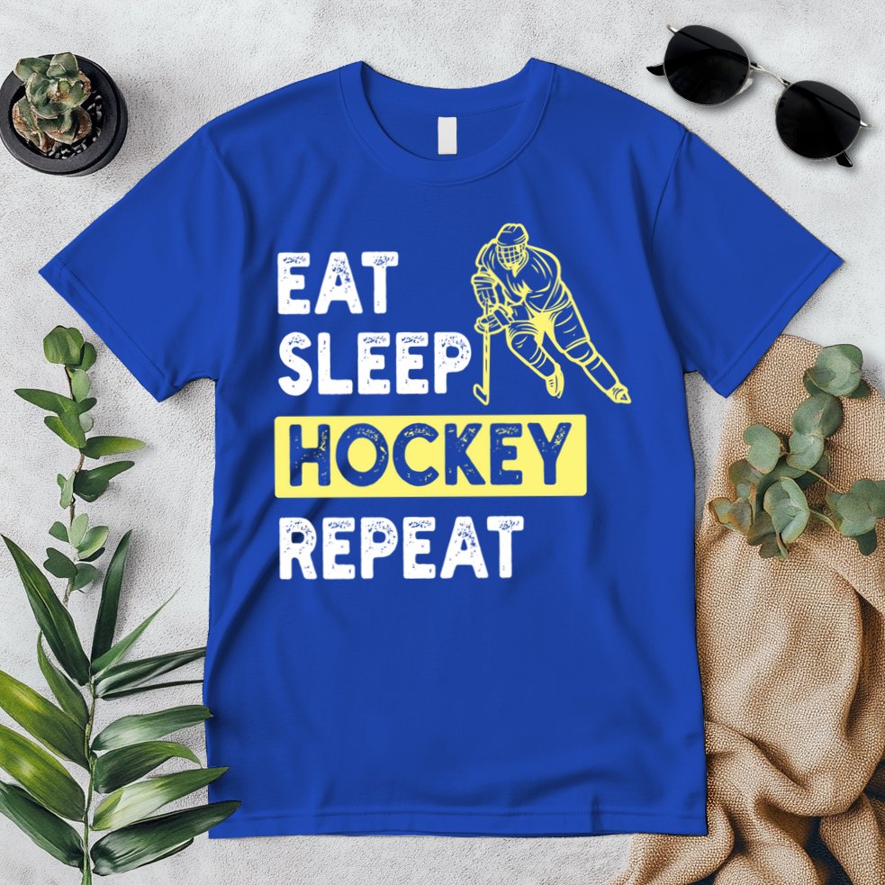 Eat Sleep Hockey Repeat Tee Gift Kids Hockey Lovers Gift Premium T-Shirt