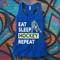 Eat Sleep Hockey Repeat Tee Gift Kids Hockey Lovers Gift Womens Tank Top