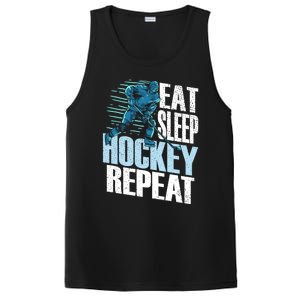 Eat Sleep Hockey Repeat Ice Hockey Player Gift PosiCharge Competitor Tank