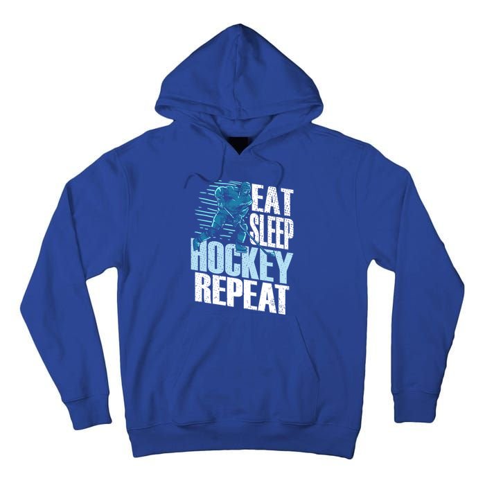 Eat Sleep Hockey Repeat Ice Hockey Player Gift Tall Hoodie