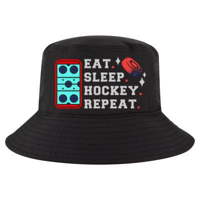 Eat Sleep Hockey Repeat Cool Comfort Performance Bucket Hat