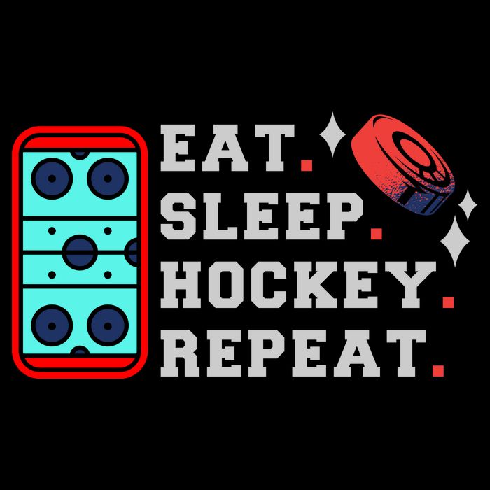Eat Sleep Hockey Repeat Cooling Performance Crew T-Shirt