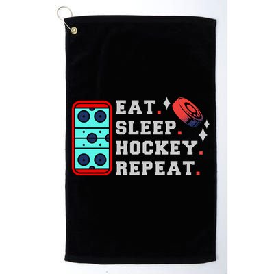 Eat Sleep Hockey Repeat Golf Towel