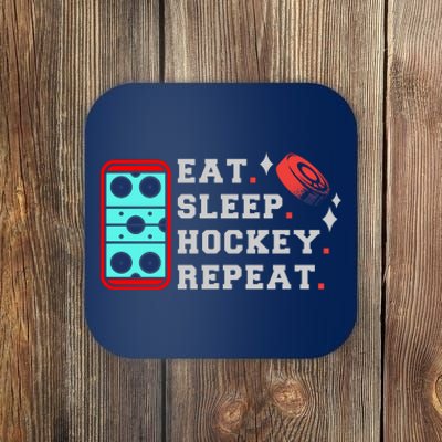 Eat Sleep Hockey Repeat Coaster