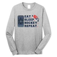 Eat Sleep Hockey Repeat Long Sleeve Shirt