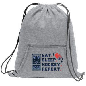 Eat Sleep Hockey Repeat Sweatshirt Cinch Pack Bag