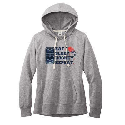 Eat Sleep Hockey Repeat Women's Fleece Hoodie