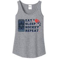 Eat Sleep Hockey Repeat Ladies Essential Tank