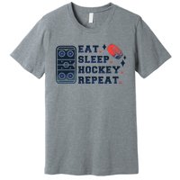 Eat Sleep Hockey Repeat Premium T-Shirt