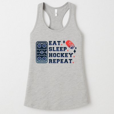 Eat Sleep Hockey Repeat Womens Tank Top