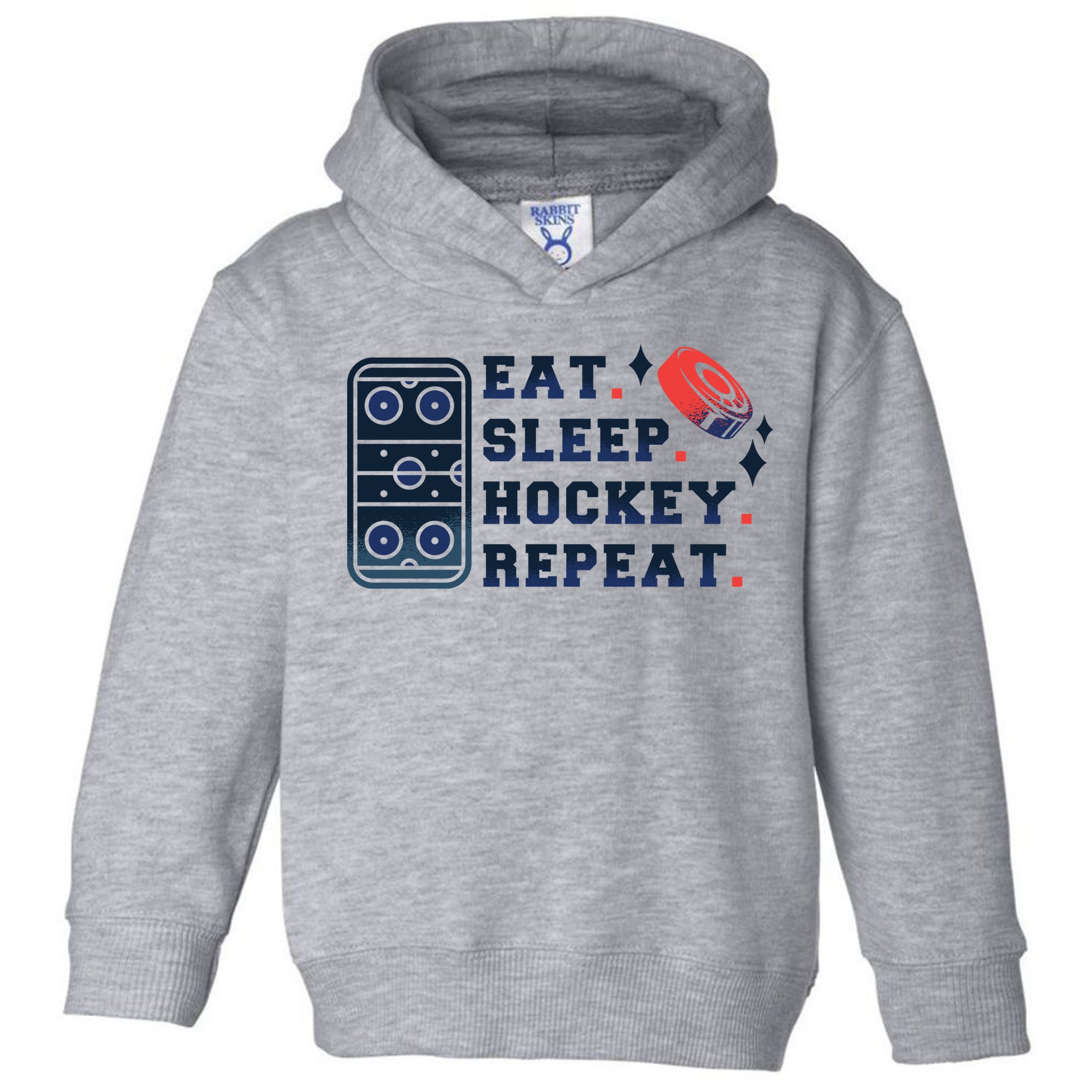 Eat Sleep Hockey Repeat Toddler Hoodie