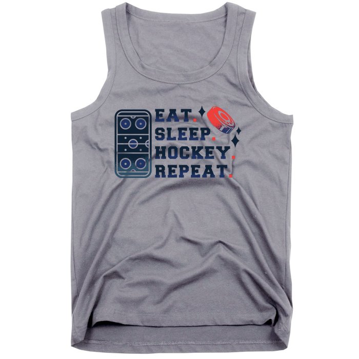 Eat Sleep Hockey Repeat Tank Top