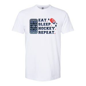 Eat Sleep Hockey Repeat Softstyle CVC T-Shirt