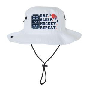 Eat Sleep Hockey Repeat Legacy Cool Fit Booney Bucket Hat