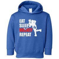 Eat Sleep Hockey Repeat Funny Gift Toddler Hoodie