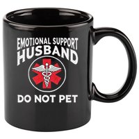 Emotional Support Husband Do Not Pet 11oz C Handle Ceramic Mug