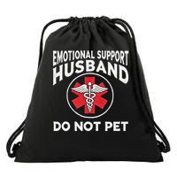 Emotional Support Husband Do Not Pet Drawstring Bag