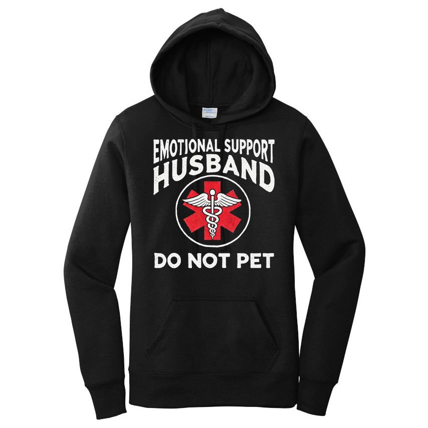 Emotional Support Husband Do Not Pet Women's Pullover Hoodie